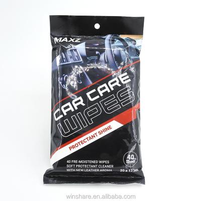 China High Quality and Quantity OEM Car Cleaning Wet Wipes Disinfection Disposable Cleaning Wet Cloths For Car for sale