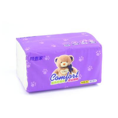 China Pocket Tissue Paper Custom Wipes Soft Baby Cloth Passes Tissue Pack Bear Design 4 Ply Wood Pulps Disposable Paper Facial Tissue for sale