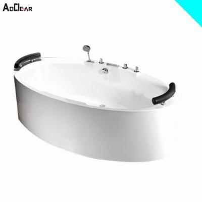 China Massage System Bubble Free D-shape Japanese Style Drop In Spa Massage Bathtub With Shower for sale