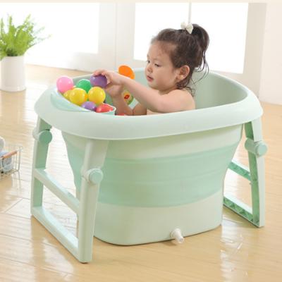 China Viable good prices new high quality small size plastic baby camping cheap hot sale portable foldable bathtub for kids for sale