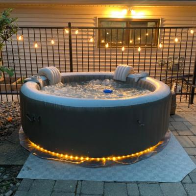 China Inflatable PVC Inflatable Hot Tub Foldable Portable Spa & Bubble Inflatable Hot Tub & Inflatable Spa For 6 Person for sale