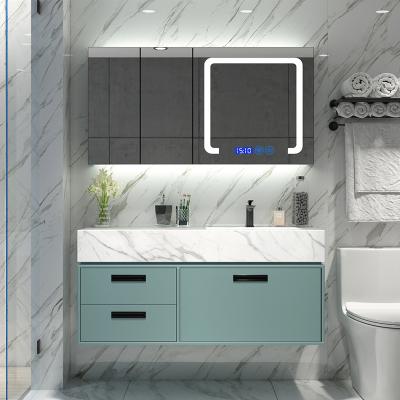 China Right Bathroom Vanity Unit Installing Countertop Storage Tower Basin Large Corner Cabinet Offse Cement Blue Floating Bathroom Vanity Unit for sale