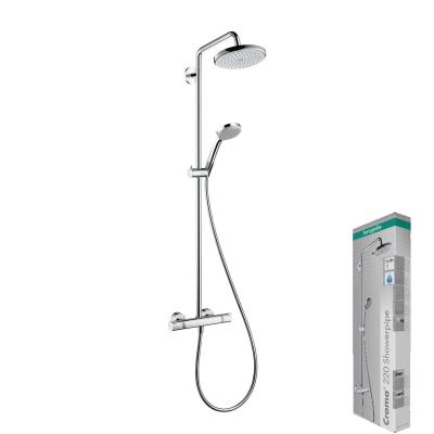 China With Sliding Bar Wall Mounted Top Shower And Hand Shower Set 304 Stainless Steel Brushed Nickel Wall-mount 8 Inch Rain Shower Faucet for sale