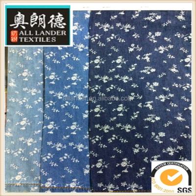 China 2017 Lightweight Waterproof Print Woven Jeans Fabric Factory for sale