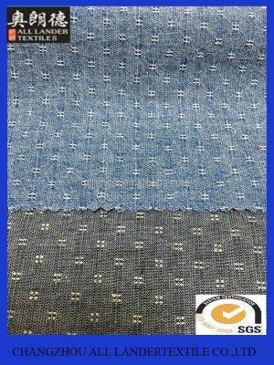 China Dobby Design Denim Shrink-Resistant Woven Fabric For Shirts for sale