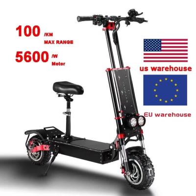 China S4 Unisex 13 Inch On Road Motor Electric Scooter 5600W Double Drive Adult Folding Electric Scooter for sale