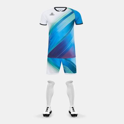 China Polyester Customized Quick Dry Soccer Sublimation Print Uniform Soccer Jersey Set For Men for sale