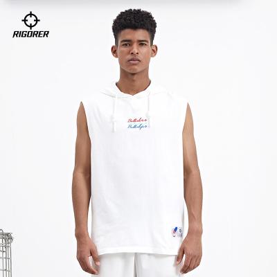 China Summer Hoodie Breathable CE Basketball Vest Sublimation Casual Cool Singlet For Men Non Sleeves for sale