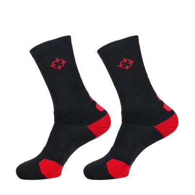 China Sports Crew Cotton Antibacterial Breathable Socks For Basketball Team for sale