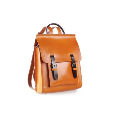 China Newest Fashion Popular Vintage Women Genuine Leather Custom Genuine Leather Travel School Backpacks Backpacks Bag for sale