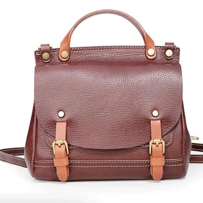 China ENGLAND STYLE Guangzhou Manufacturer Newest Fashion Vintage Whip Leather Tote Women Backpack Bag For Girls for sale