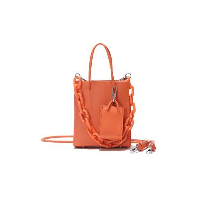 China New Coming Waterproof Fashionable Mini Tote For Women Candy Girly Handbags Cute Small Purse Macarone Bag With Acrylic Chain for sale