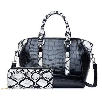 China 2021 New Arrival Fashion Crocodile Women Bags Fashion Design PU Leather Purse Handbags Wholesale for sale