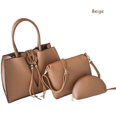 China Latest Fashion Women's Purses And Handbags Stylish 3 Pieces Handbag Set for sale