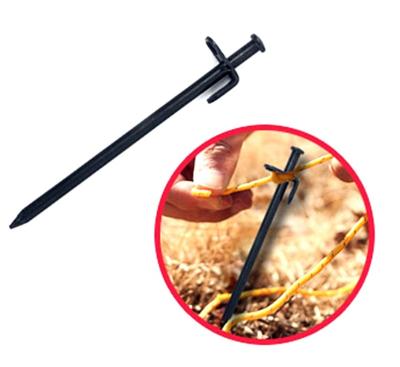 China Black Steel Tent Pegs Camping Tent Nail Tent Stake Nails Ground Pin Hiking Outdoor Tool Inflatable for sale