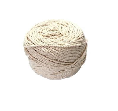 China Macrame Rope 3 Strand Soft Twisted Cotton Rope For Handmade Factory Hanger Wall Hanging Craft Making for sale