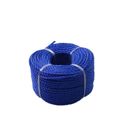 China 8mm P.E Outdoor Climbing Blue Twisted Rope for sale