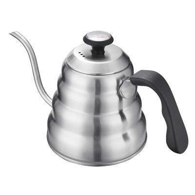 China Sustainable Skillful Manufacturing 304stainless Steel Gooseneck Coffee Kettle With Thermometer for sale