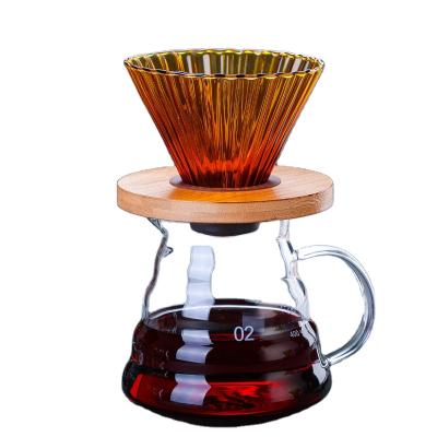 China Viable V60 Borosilicate Glass Coffee Server Manufacturers Cloud Coffee Pot With 360ml 600ml 800ml for sale