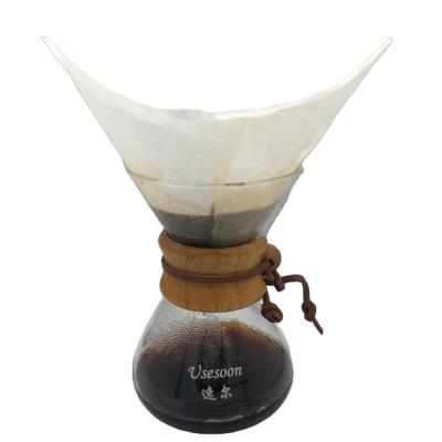 China 400ml 600ml 800ml High Borosilicate Glass Coffee Pot Coffee Maker Viable Heat Resistant Coffee Jug for sale