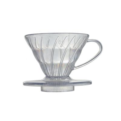 China Sustainable Hot Sale Coffee Dripper V60 Heat Resistant Resin 2/4cups for sale