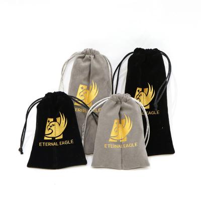 China Recyclable Custom Brand Logo Jewelry Drawstring Bag Velvet Gift Drawstring Bag With Low Price for sale