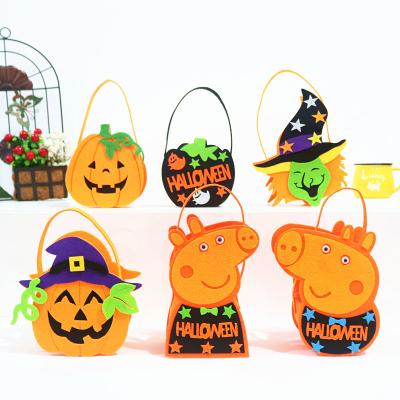 China New Design Festival Decoration Pumpkin Portable Handsome Halloween Cartoon Gift Bucket Candy Bucket Bag for sale