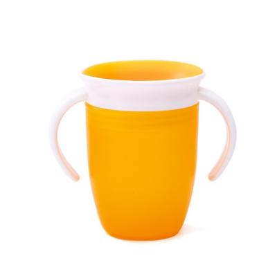 China Baby Drinking Leakproof Child Water Bottle Silicone 240ml 360 Degree Baby Trainer Cup Leaning Drinking Cup for sale