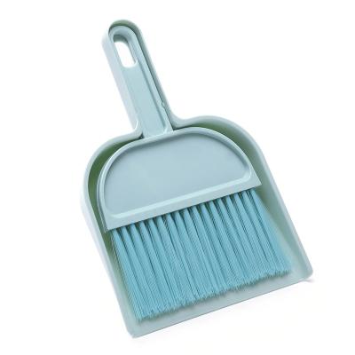 China Promotional Viable Small Broom Dustpan Set Handle Dust Pan And Brush Set Household Table Cleaning Brush for sale