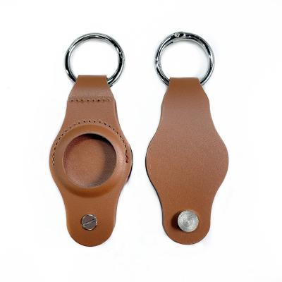 China Factory Shockproof Key Organizer, Thin PU Leather Key Chain for Apple AirTag, Key Holder and Case with Key Ring to Attach Car Key for sale