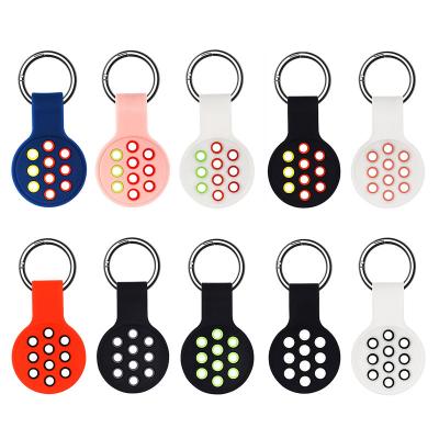 China Shockproof Protector Cover For AirTag Holder Sports Silicone Case For AirTag Two Color Handheld Tracker Key Chain for sale