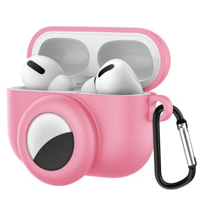 China Hot Sale ANTI-LOST 2 in 1 Soft Silicone Protective Case for AirPods Pro Combo Air Tag Holder, Anti-lost Anti-scratch Anti-drop for sale