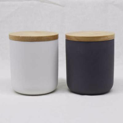 China European Ceramic Jar With Lid Wooden Lid Storage Jar Ceramic Jar Customized Logo/OEM zu verkaufen