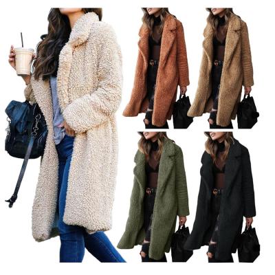 China Fashion Breathable Women Casual Outerwear Lambswool 2020 Winters Fur Jacket Long One X Warm Plush Soft Overcoat for sale