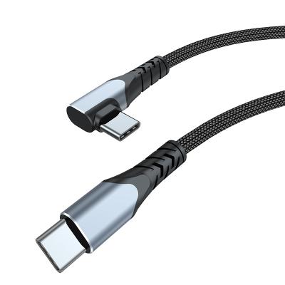 China Home/Office/Construction/Teaching Type-C to Type-C Mobile Gaming Data Cable Elbow PD100W Fast Charging Cable Suitable for MacBook Notebook for sale