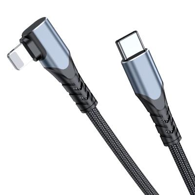 China Mobile Phone C to L Elbow PD30W Data Cable 20W Fast Charging Cable Suitable for iPhone Mobile Phone iPad Mobile Game Charging Cable for sale