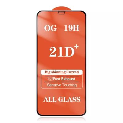 China Anti-scratch Anti-fingerprint 21D uses itel african infinix 21D full screen glue tecno model full glue explosion-proof silk screen tempered glass for sale