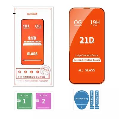 China Anti-scratch 21D 9D Anti-fingerprint for iphone 14 14pro 14plus 14promax screen protectorfor iphone 13 full cover tempered glass for samung for sale