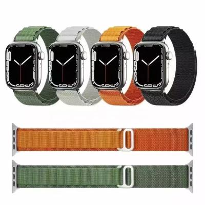 China High Quality Nylon Woven Loop Watch Band Strap Band For Apple iWatch Ultra Strap Series 49mm 45mm 44mm 8 7 6 for sale