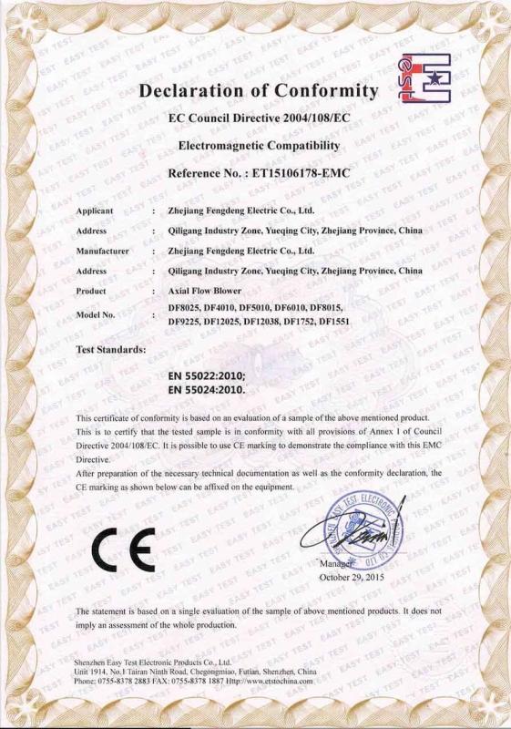 CE - Zhejiang Fengdeng Electric Co., Ltd.