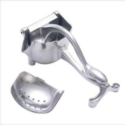 China Sustainable Portable Stainless Steel Juicer Powered Manual Hand Press Fruit Squeezer for sale