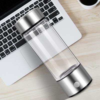 China Portable RV High Borosilicate Usb Glass Hydrogen Water Bottle for sale