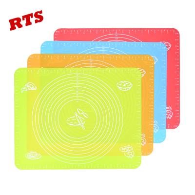 China Silicone Pastry Mat Non Stick Baking Mat Viable Fondant / Rolling Counter / Dough / Pastry Mat Oven Liner for sale