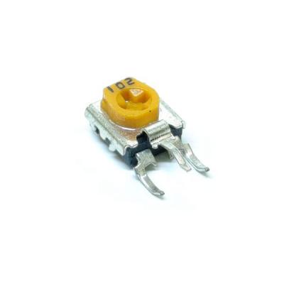 China 6mm Trimmer Potentiometer Terminal 5mm Ceramic Base Metal Film Horizontal Type Single Turn For Adjustable P-RVM0605025VZ for sale