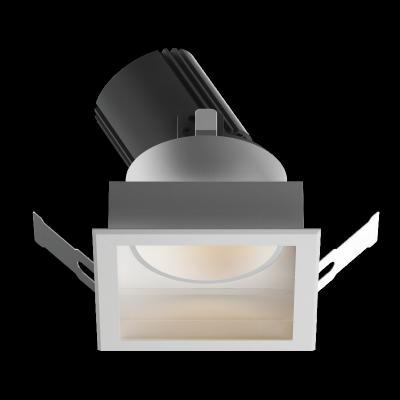 China Modern Aluminum Led Lights Recessed Spot Light Downlights Black Lamp Anti Glare Square Spot Light for sale