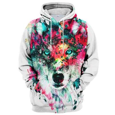 China Hot Anti-pilling Various Styles 3D Material Animal Hoodies Men Digital Printing Color Polyester for sale