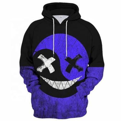 China Sports smiley face series color patchwork factory sales casual anti-pilling pullover hoodie for sale