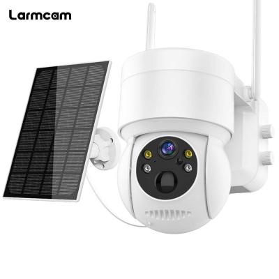 China Temperature Measurement Security IP Cam Rechargeable Battery 4MP Outdoor Solar Camera WiFi CCTV PTZ Wireless Color Night ICsee for sale