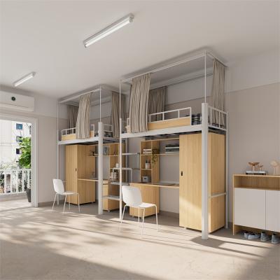 China Modern Design Products Furniture Metal Bunk Bed With Desk for sale