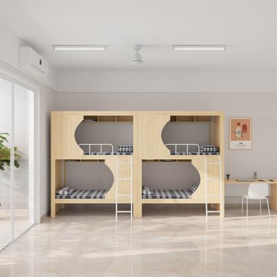 China School Worker Hospital Home Dormitory Metal Stable Student Wooden Storage Loft Bunk Bed for sale